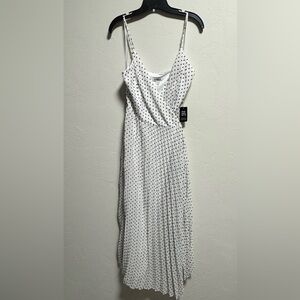 Express B/W Pleated Wrap Dress Size L